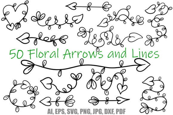 50 Floral Divider Leaf Arrow Lines Swirl: Your Complete Design Toolkit
