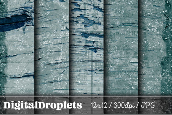 Glam Vintage Vol. 13: Glitter, Damask, and Aged Newspaper Textures