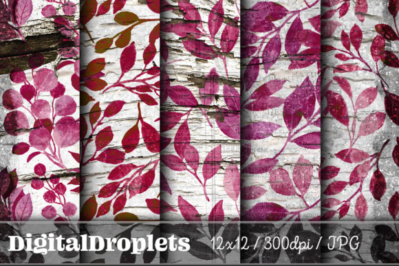 Leaves in the Wind Vol. 19 | Collection: Vintage Textures for Modern Design