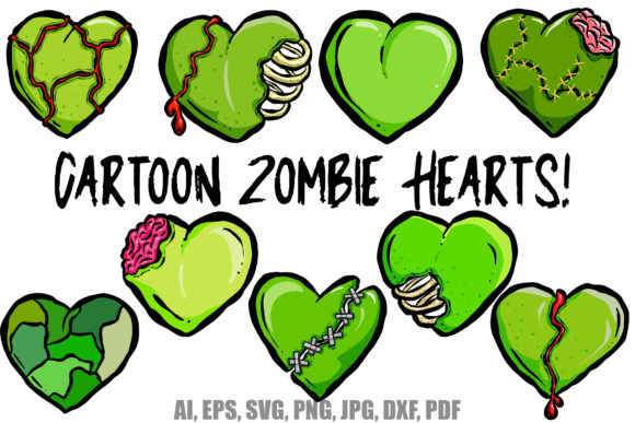 Zombie Love Hearts: A Green Halloween SVG Design Guide